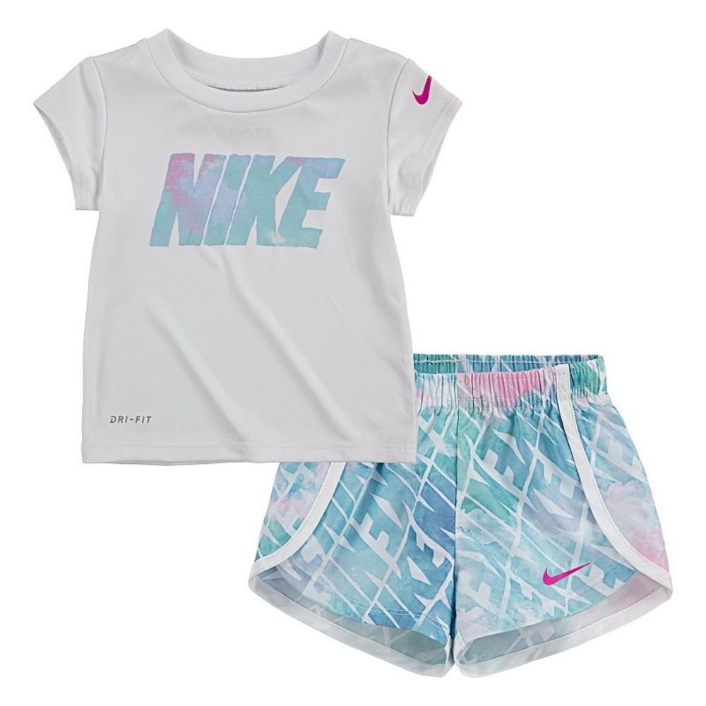 NWOT Nike DriFit Watercolor Outfit Set
